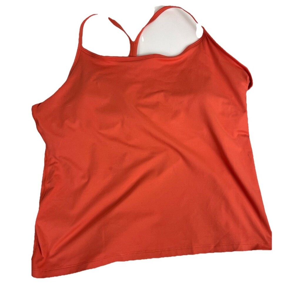 Eddie Bauer Tank Top Cami Shelf Bra Y Back Moisture Wicking Odor Control XXL NWT